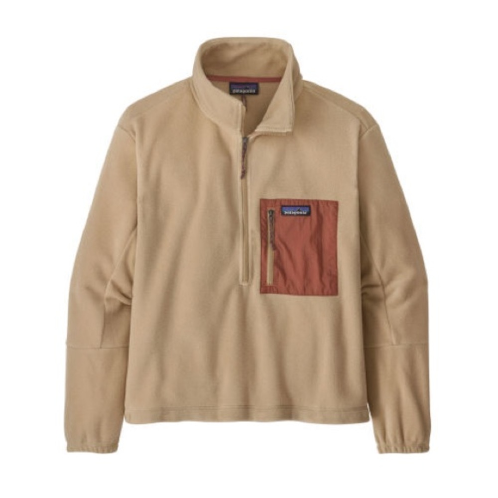 Patagonia Tan Teddy Jacket with Brown Accent